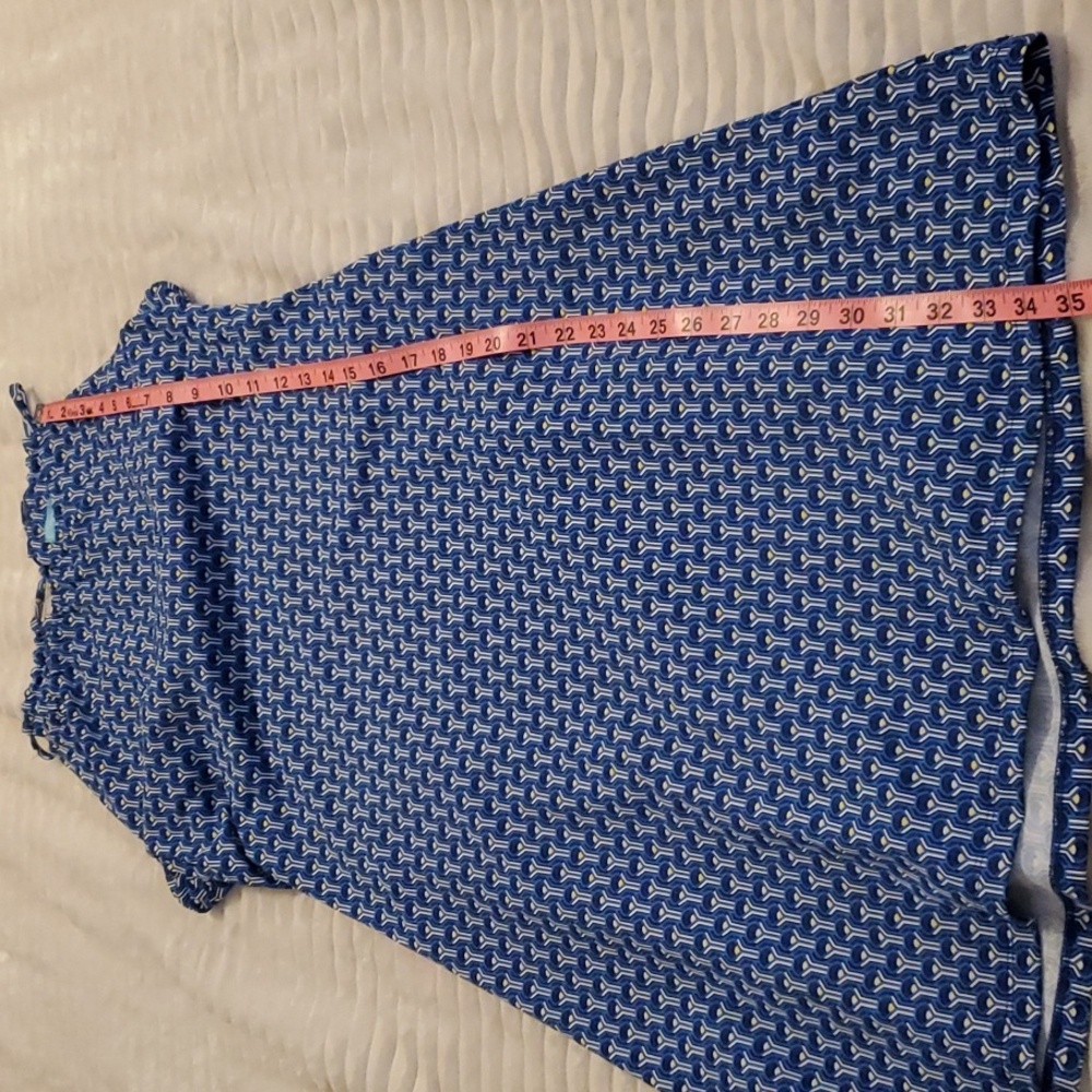 J. McLaughlin Halter Dress, Blue & White, Size L - Picture 10 of 10
